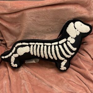 dachshund skeleton pillow